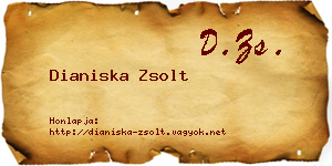 Dianiska Zsolt névjegykártya